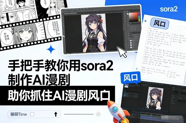 手把手教你用sora2制作AI漫剧，助你抓住AI漫剧风口-来缘阁