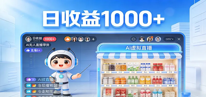 不用露脸不用说话，24小时自动卖货赚钱，全天自动直播，收益看得见-来缘阁