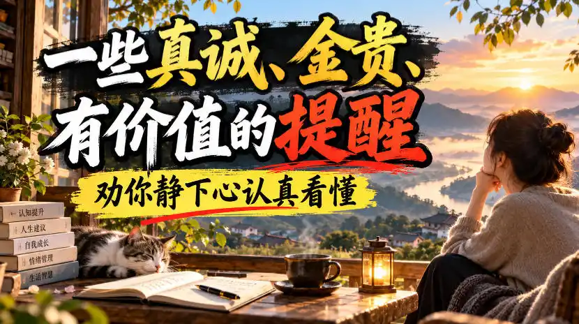 付费文章:一些真诚、金贵、有价值的提醒,劝你静下心认真看懂-来缘阁