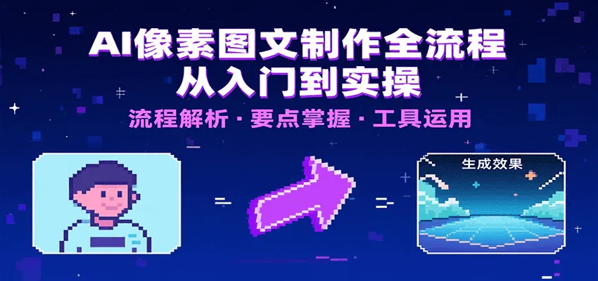 AI像素图文制作全流程：内容要点、文案选择及所用工具，助你快速入局-来缘阁