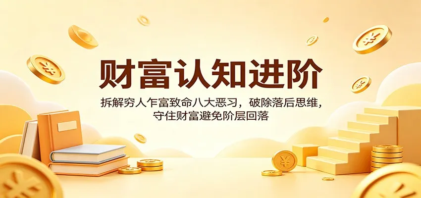 财富认知进阶：拆解穷人乍富致命八大恶习，破除落后思维，守住财富避免阶层回落-来缘阁