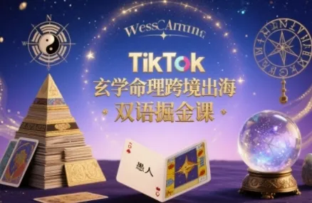 TikTok玄学命理跨境出海双语掘金课，手把手教你用命理知识精准直击海外用户痛点-来缘阁