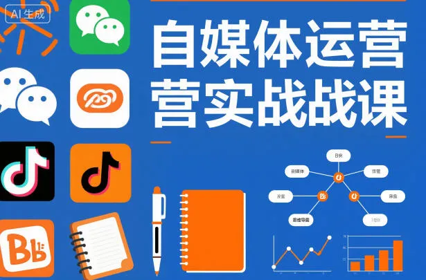 自媒体运营实战课，掌握一套系统的自媒体运营底层方法论，成为优秀的内容创作者-来缘阁