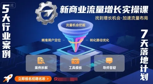 新商业流量增长实操课，找到增长机会，加速流量布局-来缘阁