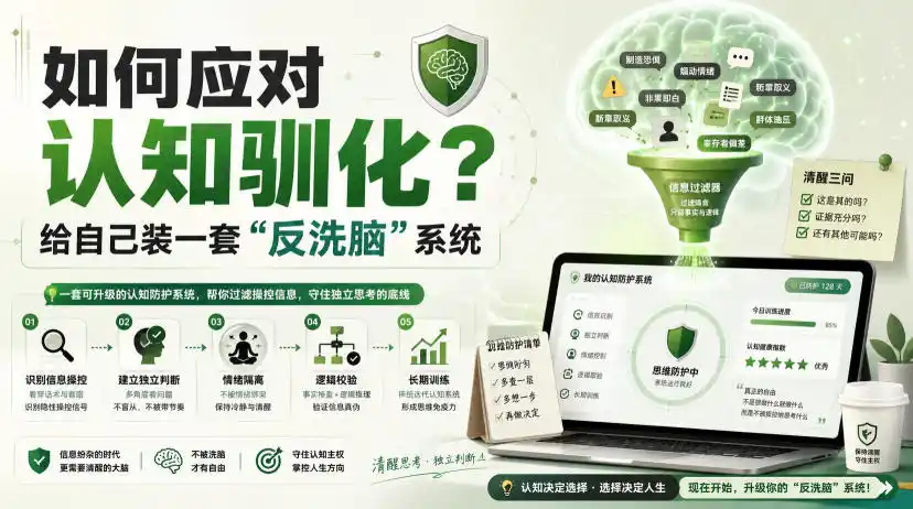 付费文章：如何应对认知驯化？给自己装一套“反洗脑”系统-来缘阁