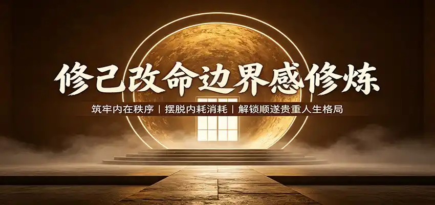 修己改命边界感修炼:筑牢内在秩序,摆脱内耗消耗,解锁顺遂贵重人生格局-来缘阁