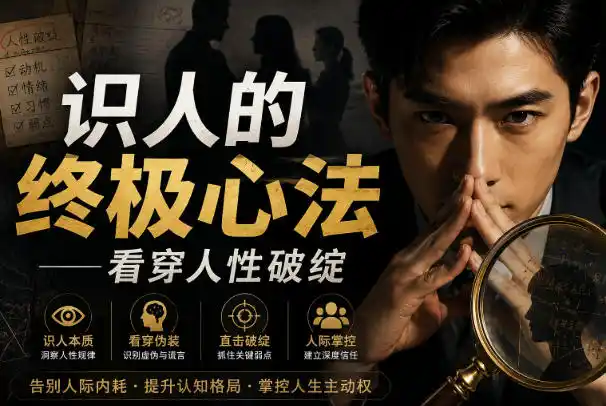 付费文章:识人的终极心法——看穿人性破绽-来缘阁
