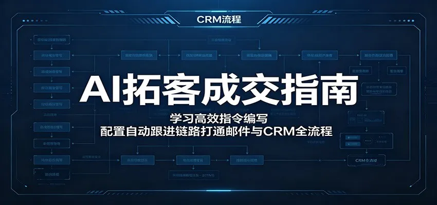 AI拓客成交指南：学习高效指令编写，配置自动跟进链路打通邮件与CRM全流程-来缘阁