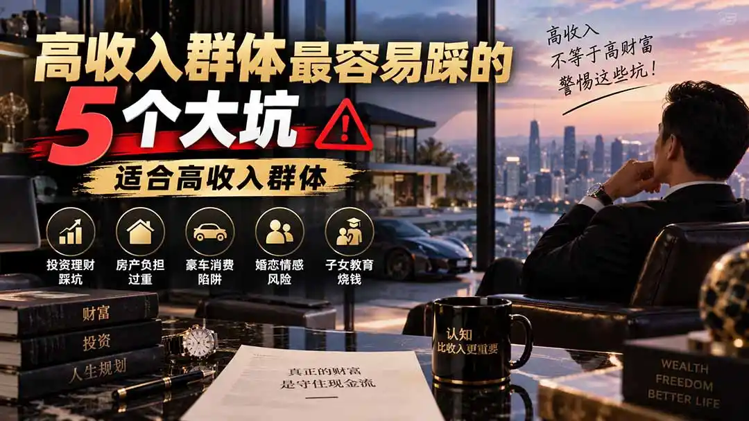 付费文章：高收入群体最容易踩的5个大坑，适合高收入群体-来缘阁