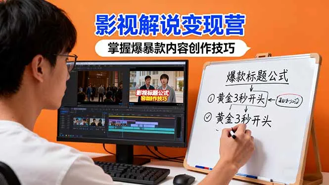 影视解说变现营：通过30+实战案例爆款内容创作技巧，掌握影视解说盈利密码-来缘阁