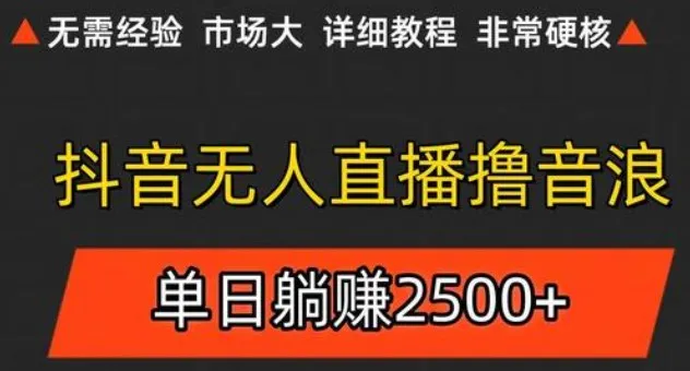 抖音无人直播6.0 简单无脑可矩阵 每天两小时轻松躺赚500+-来缘阁
