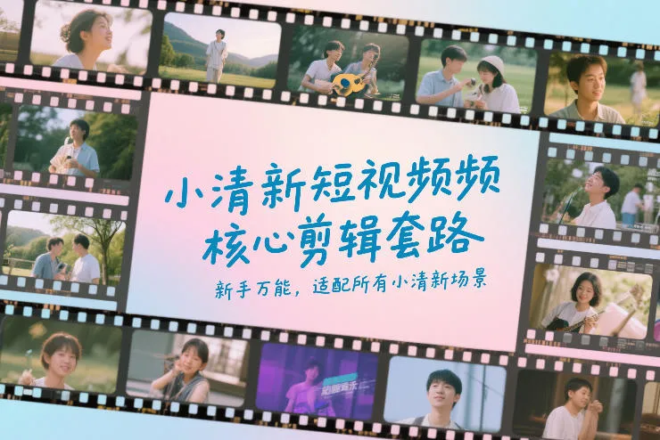 小清新短视频核心剪辑套路，新手万能，适配所有小清新场景-来缘阁