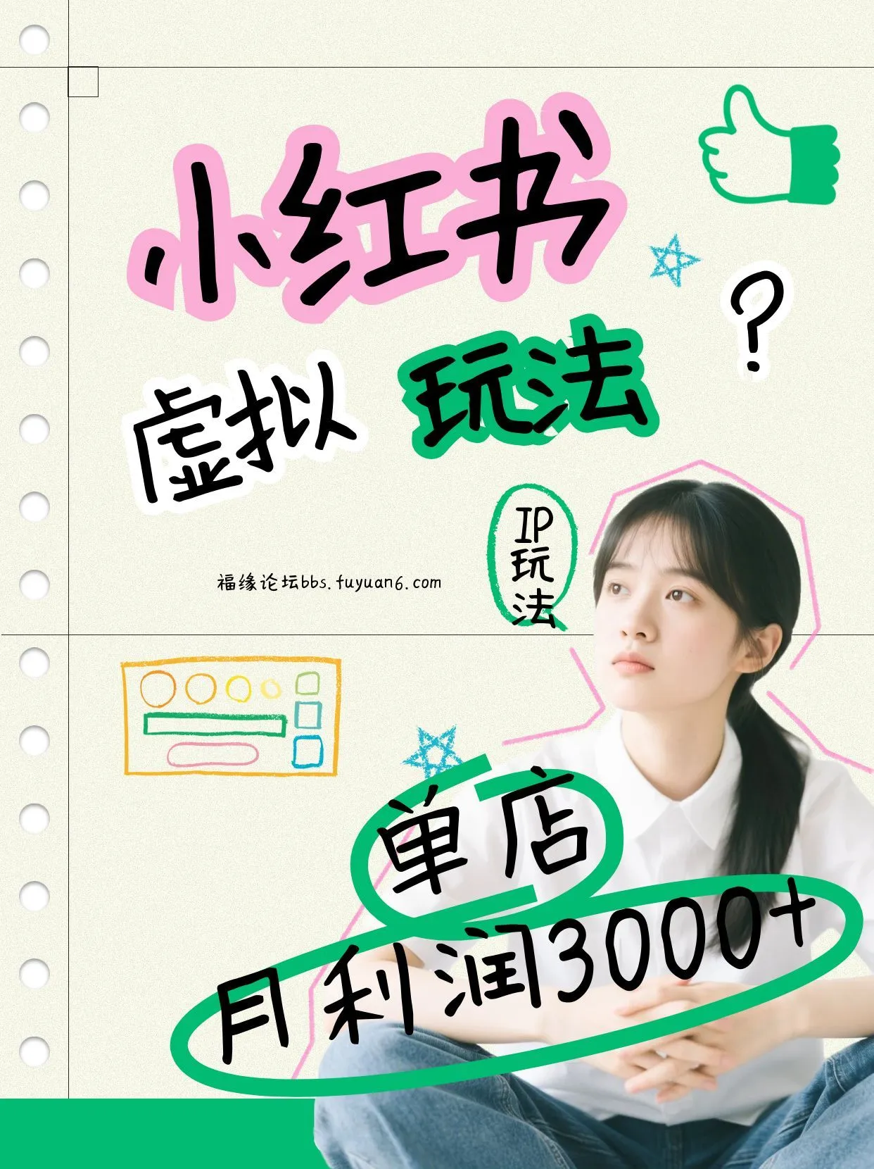 小红书虚拟玩法(铺货流和单品玩法)，单店月利润3000+，IP打法+原创商品(0违规)-来缘阁