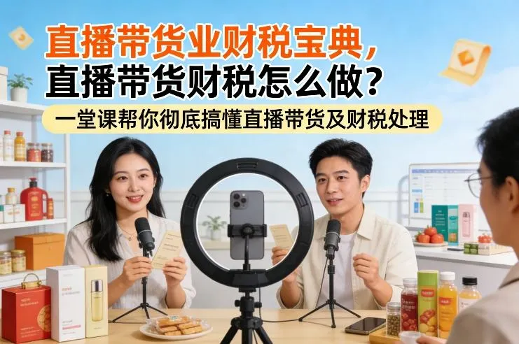 直播带货业财税宝典，直播带货财税怎么做？一堂课帮你彻底搞懂直播带货及财税处理-来缘阁