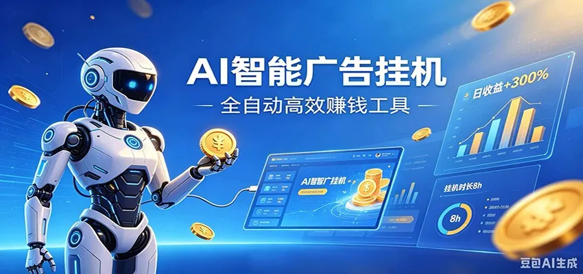 AI智能广告挂机，小白轻松上手，在家自动赚收益-来缘阁