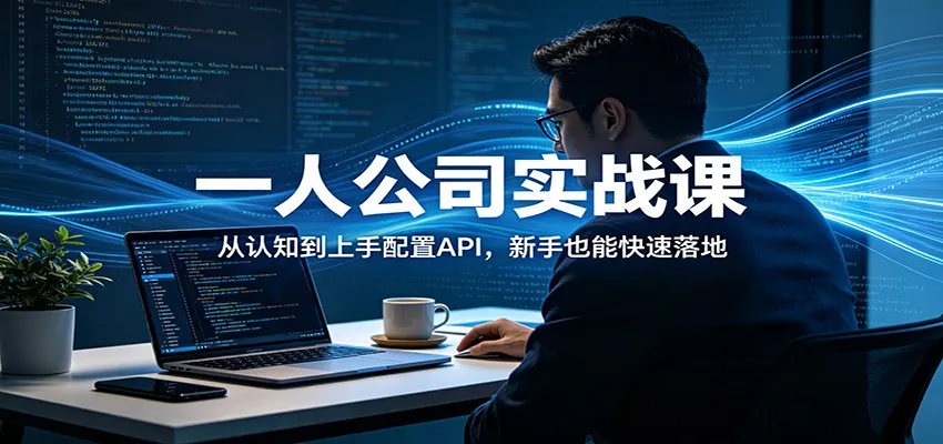 一人公司实战课：从认知到上手配置API，新手也能快速落地-来缘阁