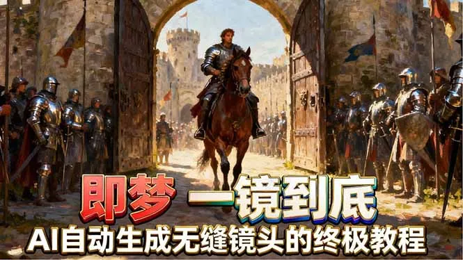 即梦AI一镜到底终极教程，智能补帧+运镜技巧，AI自动生成无缝丝滑长镜头高效出片-来缘阁