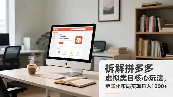 拆解拼多多虚拟类目核心玩法，矩阵化布局实现日入1000+-来缘阁