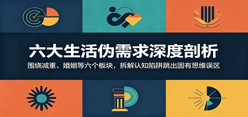 六大生活伪需求深度剖析：围绕减重、婚姻等六个板块，拆解认知陷阱跳出固有思维误区-来缘阁