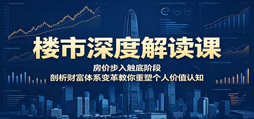 楼市深度解读课：房价步入触底阶段，剖析财富体系变革教你重塑个人价值认知-来缘阁