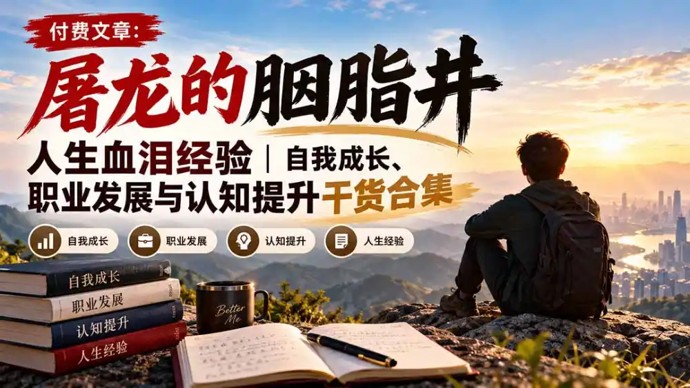 付费文章：屠龙的胭脂井人生血泪经验｜自我成长、职业发展与认知提升干货合集-来缘阁