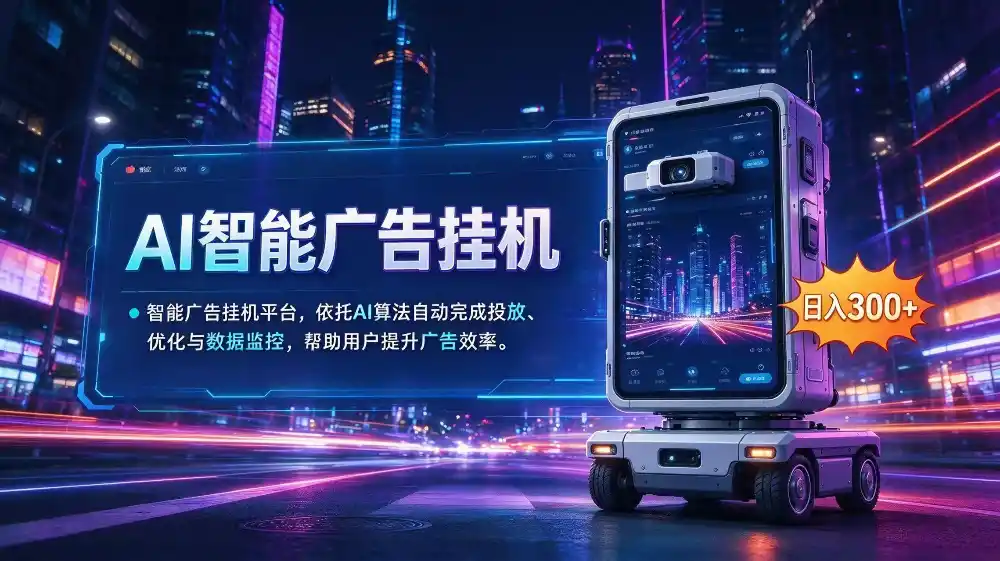 AI 智能广告挂机|AI 自动运行,轻松托管广告任务-来缘阁