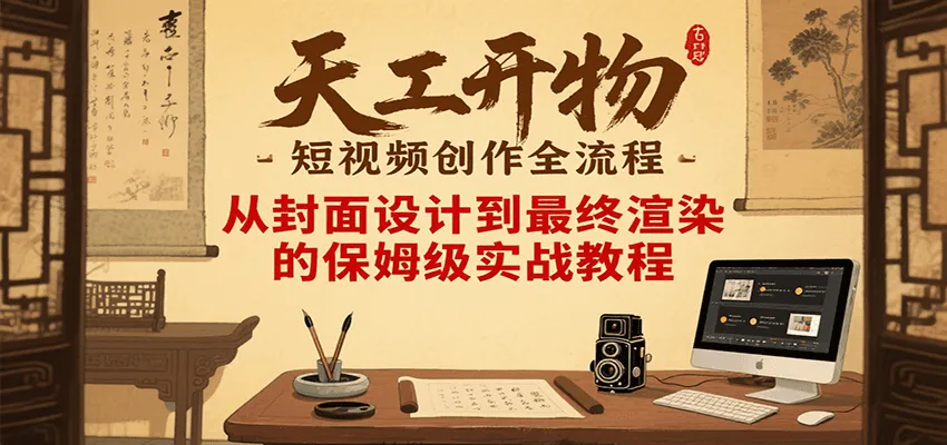图片[1]-天工开物短视频创作全流程，从封面设计到最终渲染的保姆级实战教程-来缘阁