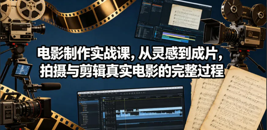 电影制作实战课,从灵感到成片,拍摄与剪辑真实电影的完整过程【原创双语字幕】