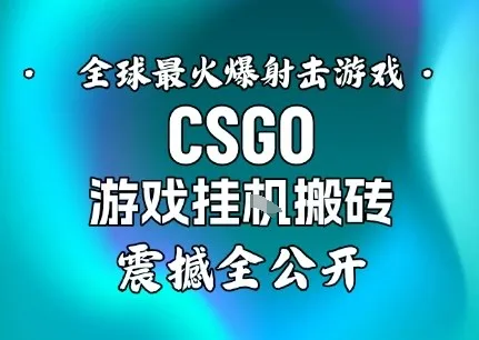 【年底大揭秘】基于全球最火爆的射击CSGO游戏挂G搬砖，日入5张+，震撼公开-来缘阁