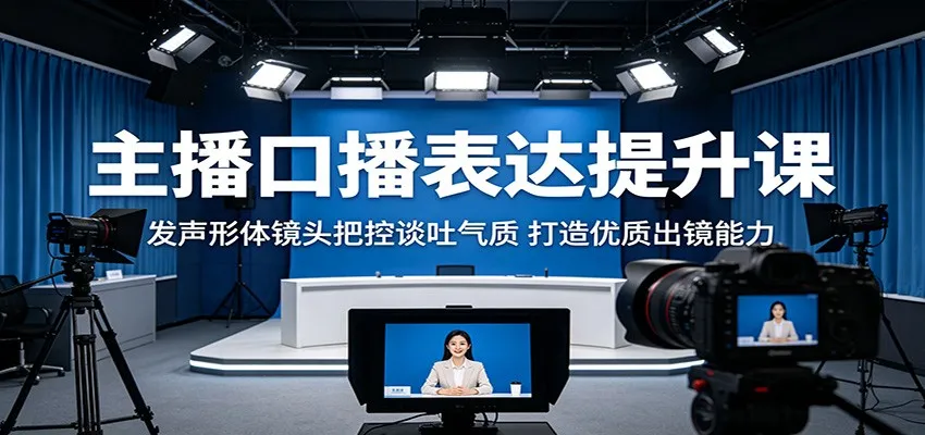 主播口播表达提升课：发声形体镜头把控谈吐气质，打造优质出镜能力-来缘阁
