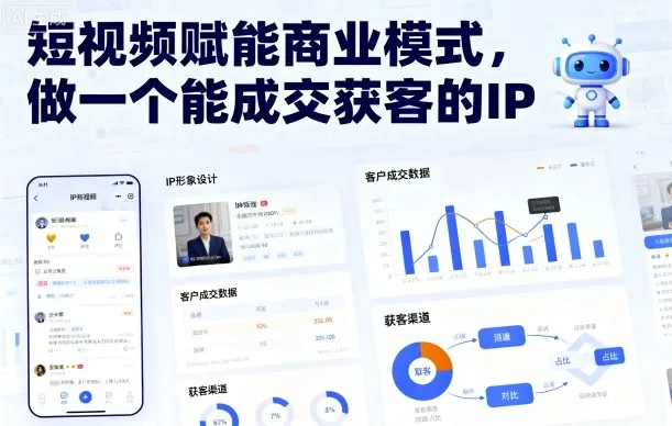 短视频赋能商业模式，做一个能成交获客的IP-来缘阁