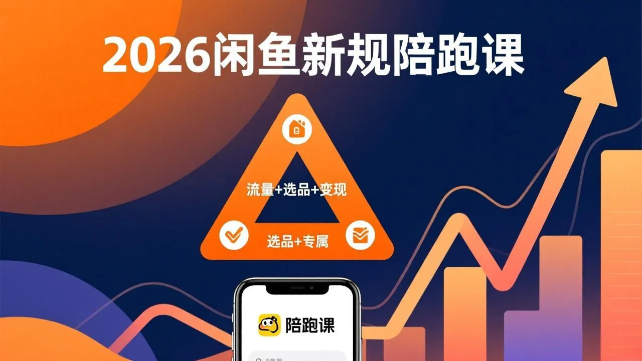2026闲鱼高阶陪跑课全新上线，带你吃透新规玩转选品流量，从零搭建稳定变现盈利体系-来缘阁
