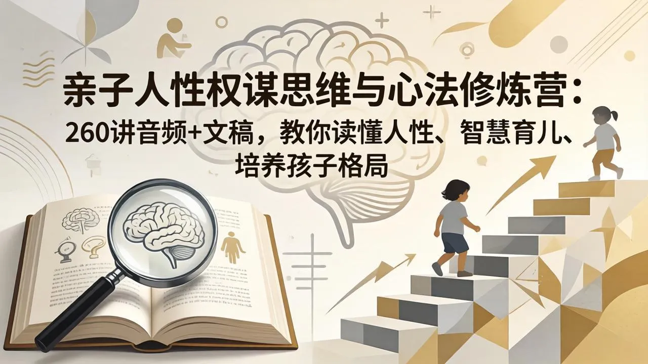 亲子人性权谋思维与心法修炼营：260讲音频+文稿，教你读懂人性、智慧育儿、培养孩子格局-来缘阁
