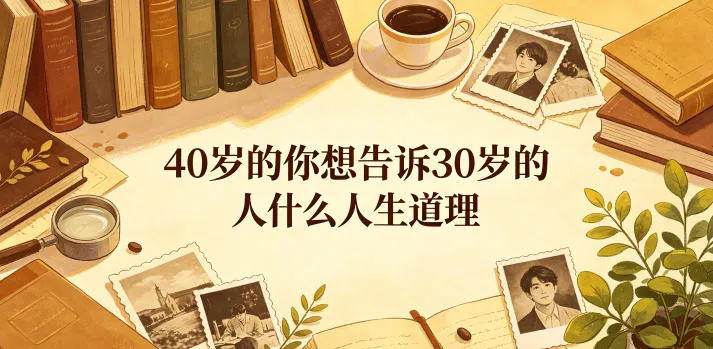 公众号付费文章：40岁的你想告诉30岁的人什么人生道理？-来缘阁