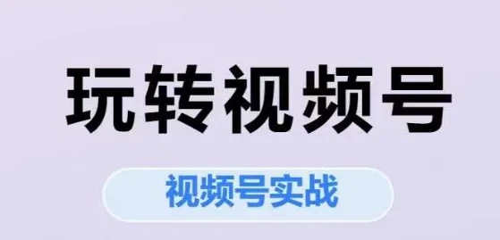 玩转视频号，视频号实战系列课-来缘阁