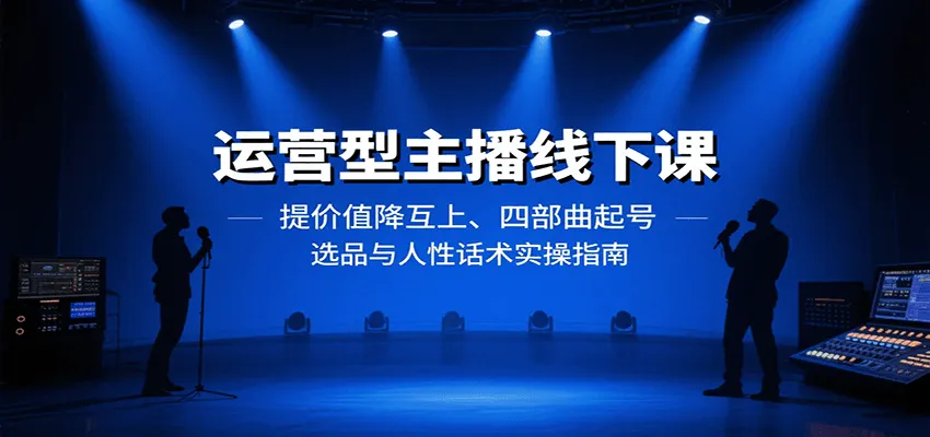 运营型主播线下课：提价值降互上、四部曲起号、选品与人性话术实操指南-来缘阁