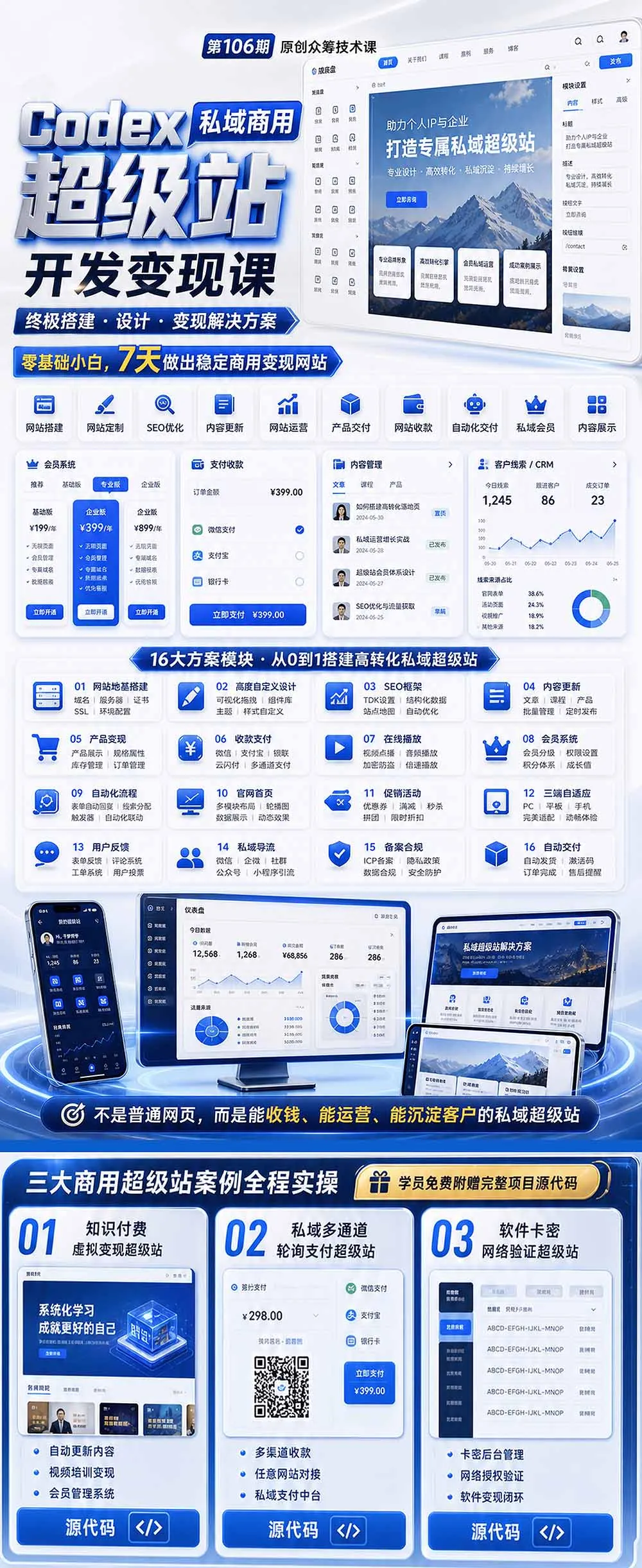 Codex私域商用超级站Ai开发变现课106期-更新0630：不是普通网站，而是能收钱，能运营，能沉淀客户的私域超级站-来缘阁