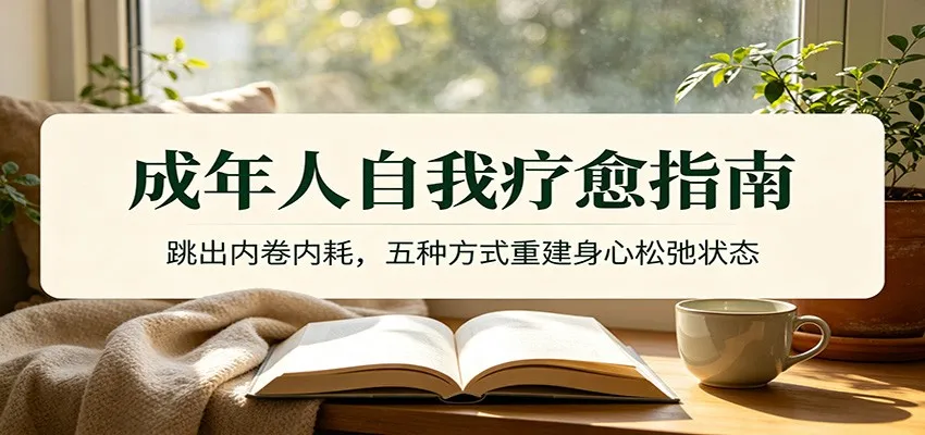 成年人自我疗愈指南：跳出内卷内耗，五种方式重建身心松弛状态-来缘阁