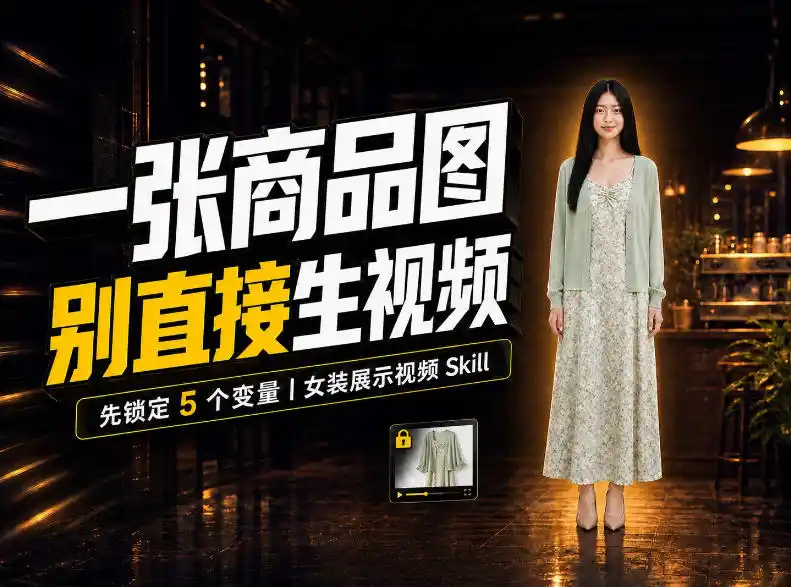 女装AI视频总翻车?问题不在提示词,女装展示视频Skill先锁定5个变量!-来缘阁