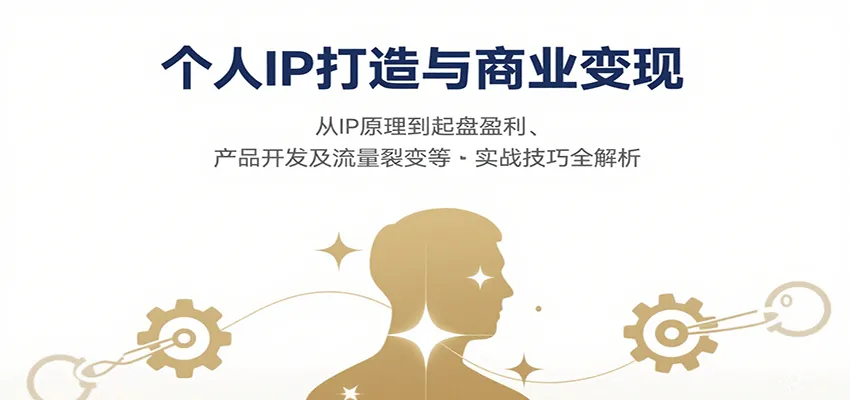 个人IP打造与商业变现,从IP原理到起盘盈利、产品开发及流量裂变等实战技巧全解析-来缘阁