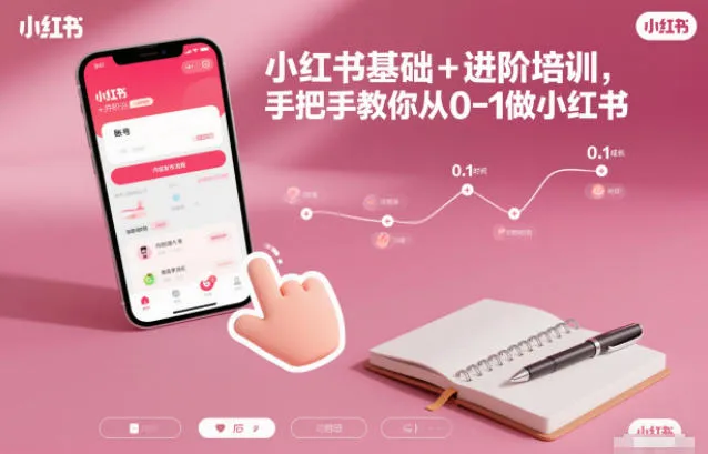 小红书基础+进阶培训，手把手教你从0-1做小红书-来缘阁