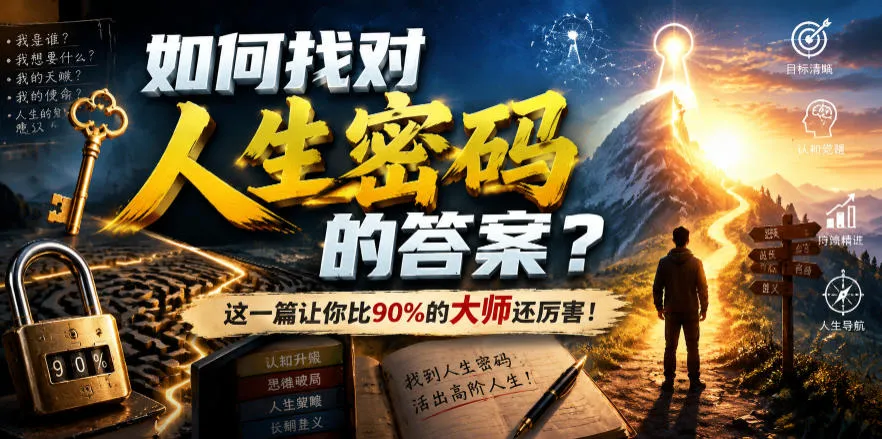 付费文章：如何找对人生密码的答案？这一篇让你比90%的大师还厉害！-来缘阁