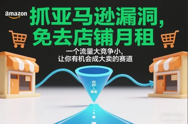 抓亚马逊漏洞，免去店铺月租，一个流量大竞争小，让你有机会成大卖的赛道-来缘阁