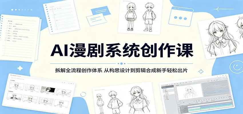 AI漫剧系统创作课:拆解全流程创作体系,从构思设计到剪辑合成新手轻松出片-来缘阁