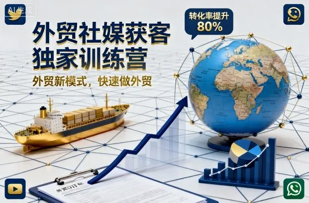 外贸社媒获客独家训练营，外贸新模式，快速做外贸(更新26年2月)-来缘阁