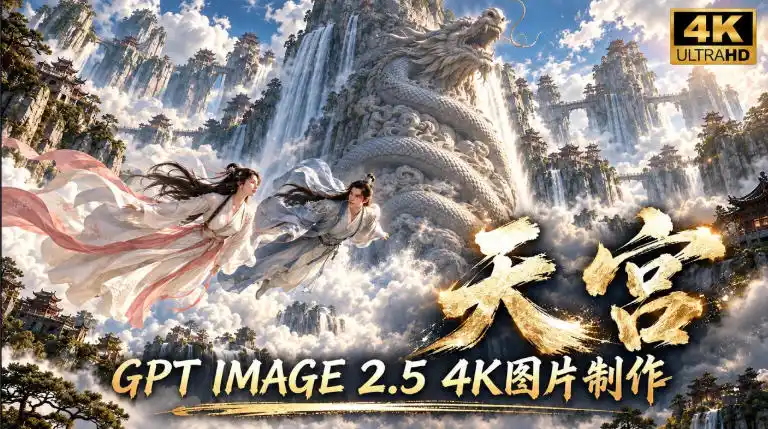 GPT Image 2.5实测！4K到底多清楚？皮肤、手指、修图与天宫场景全面测试-来缘阁