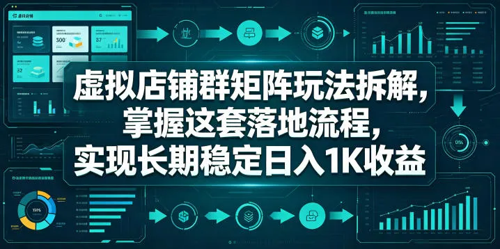 虚拟店铺群矩阵玩法拆解,掌握这套落地流程,实现长期稳定日入1K收益【揭秘】-来缘阁