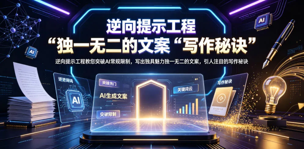 逆向提示工程教您突破AI常规限制,写出独具魅力独一无二的文案,引人注目的写作秘诀【原创双语字幕】-来缘阁