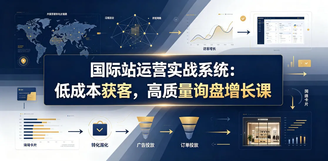 国际站运营实战系统：低成本获客，高质量询盘增长课(更新26年)-来缘阁