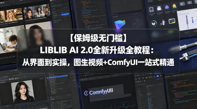 【保姆级无门槛】LIBLIB AI 2.0全新升级全教程：从界面到实操，图生视频+ComfyUI一站式精通-来缘阁